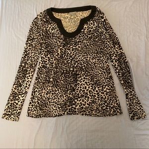 Cheetah print long sleeve shirt